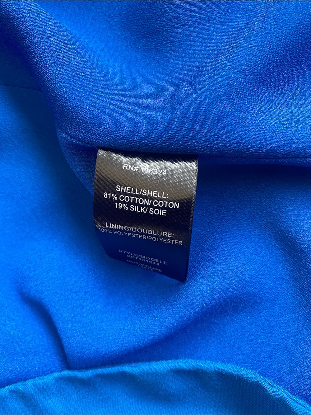 Halston Heritage Cobalt Blue Cotton/Silk Blend High-Low Fit-and-Flare Dress - Picture 8 of 11